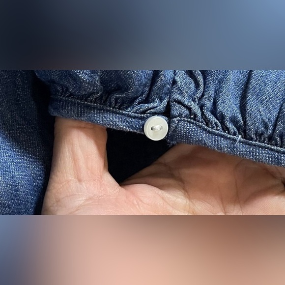 Old Navy Boho Chambray Flattering Tiered Denim Swing Shirt 4X - Picture 5 of 9